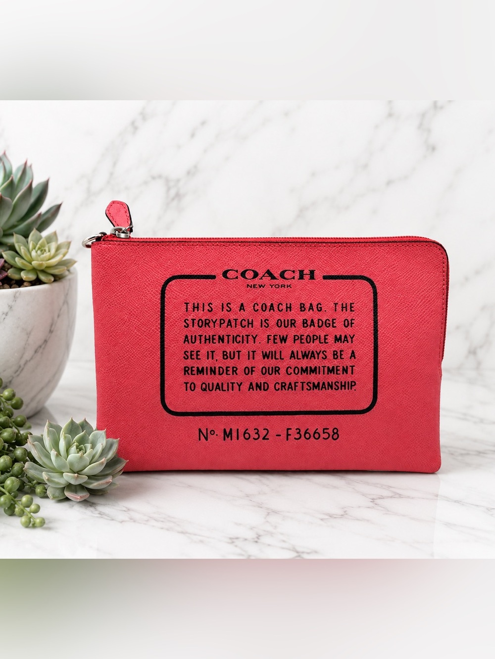 Coach - Storypatch Large Corner Zip Pouch EUC